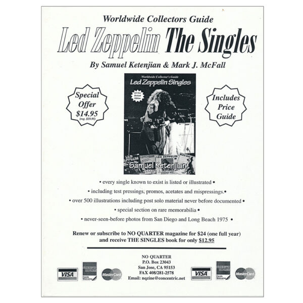 Book <br>The Singles, Worldwide Guide to Led Zeppelin 45's, 1998 (USA) - Image 4