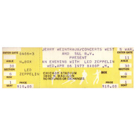 Concert Ticket <br>1977.04.06 <br>Chicago, IL