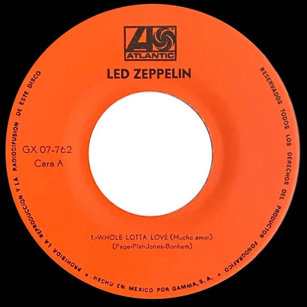 Single <br>Mexico (GX07-762) <br>Whole Lotta Love / Communication Breakdown / Immigrant Song (#2) - Image 3