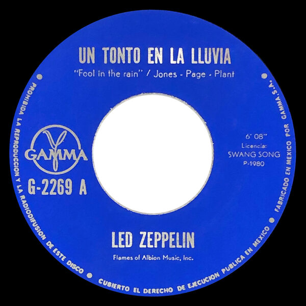 Single <br>Mexico (G-2269) <br>Fool In The Rain / Hot Dog - Image 2