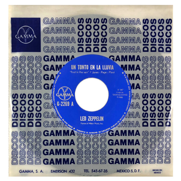Single <br>Mexico (G-2269) <br>Fool In The Rain / Hot Dog