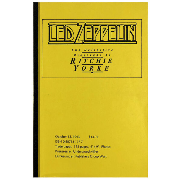Book <br>The Definitive Biography, uncorrected proof (USA)