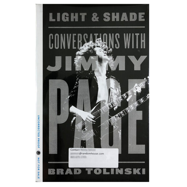Book <br>Light and Shade: Conversations with Jimmy Page, 2012, uncorrected proof (USA)