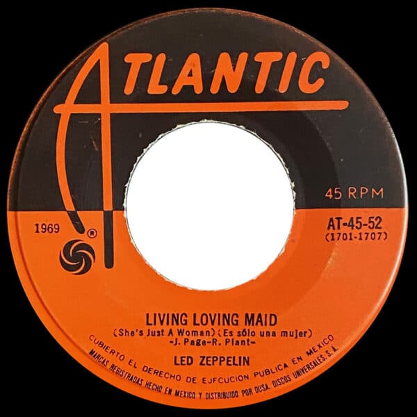 Single <br>Mexico (AT-45-52) <br>Whole Lotta Love / Living Loving Maid - Image 3