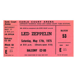 Concert Ticket <br>1975.05.17 <br>London, UK