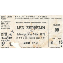 Concert Ticket <br>1975.05.24 <br>London, UK
