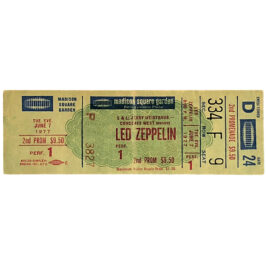 Concert Ticket <br>1977.06.07 <br>New York, NY