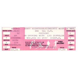 Concert Ticket <br>1977.08.03 <br>Chicago, IL