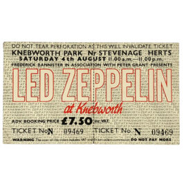 Concert Ticket <br>1979.08.04 <br>Stevenage, UK