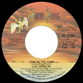 Single <br>Canada (SS 71003) <br>Fool In the Rain / Hot Dog
