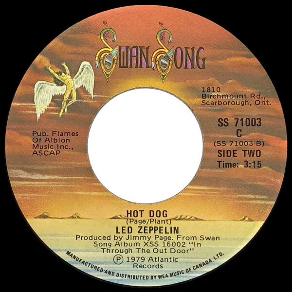 Single <br>Canada (SS 71003) <br>Fool In the Rain / Hot Dog - Image 2