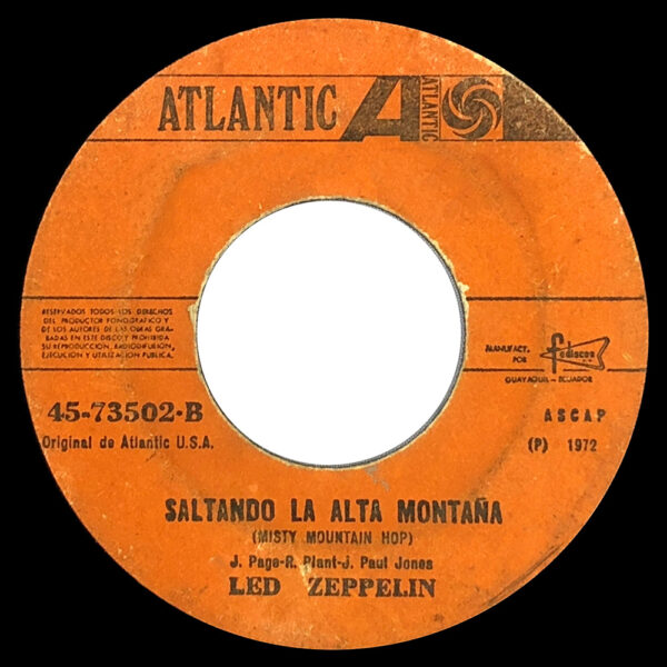 Single <br>Ecuador (45-73502) <br>Black Dog / Misty Mountain Hop (#1) - Image 2