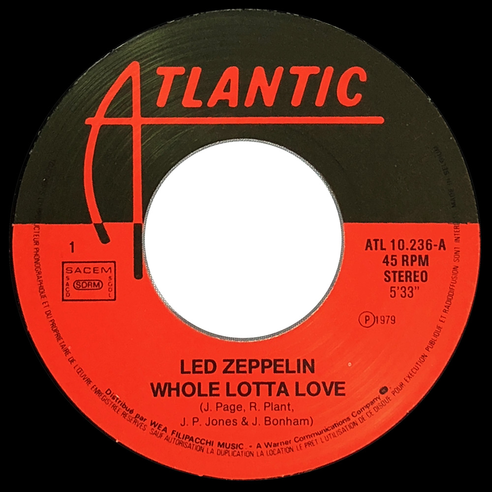 Single <br>France (ATL 10.236) <br>Whole Lotta Love / Immigrant Song - Image 4