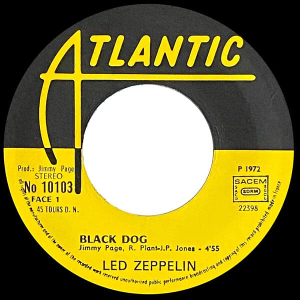 Single <br>France (10103) <br>Black Dog / Misty Mountain Hop (#2) - Image 3