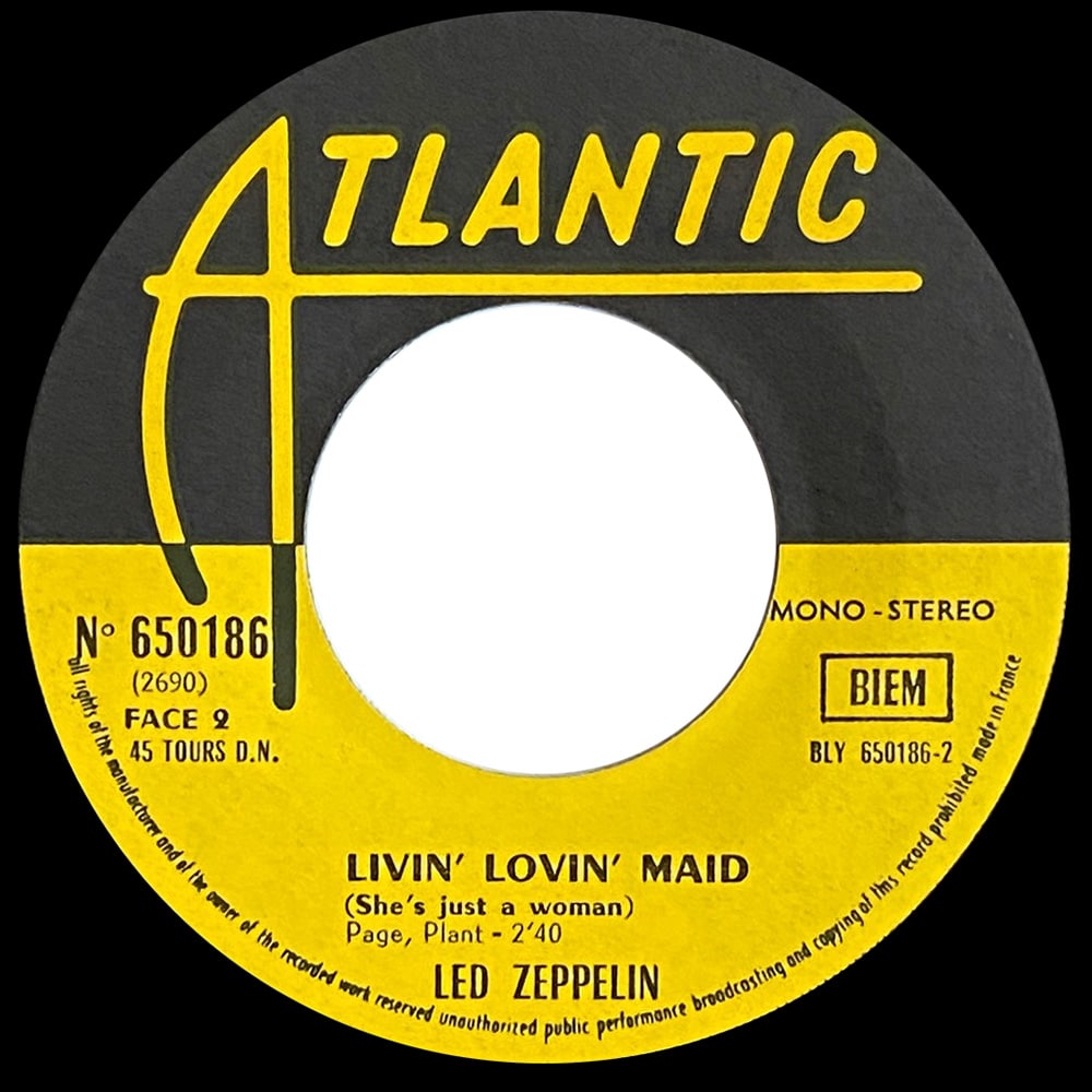 Single <br>France (650186) <br>Whole Lotta Love / Living Loving Maid (#1) - Image 4