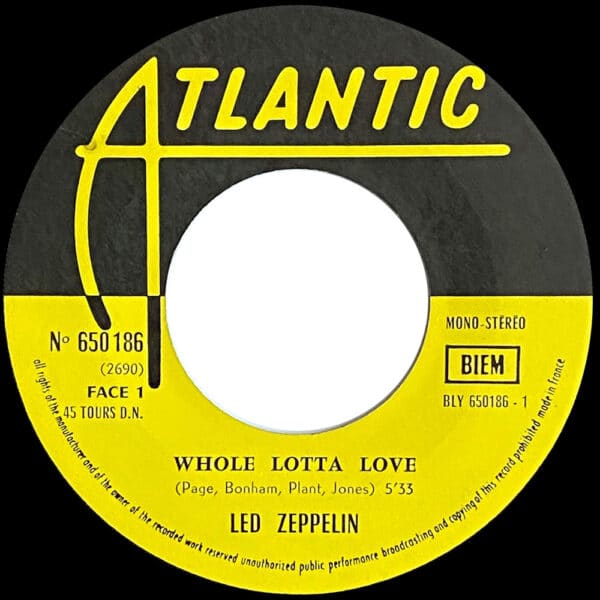 Single <br>France (650186) <br>Whole Lotta Love / Living Loving Maid (#2) - Image 3