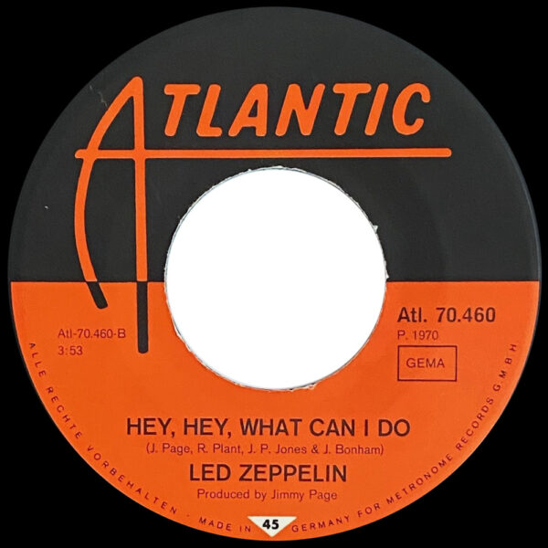Single <br>Germany (ATL. 70.460) <br>Immigrant Song / Hey, Hey What Can I Do (#2) - Image 4