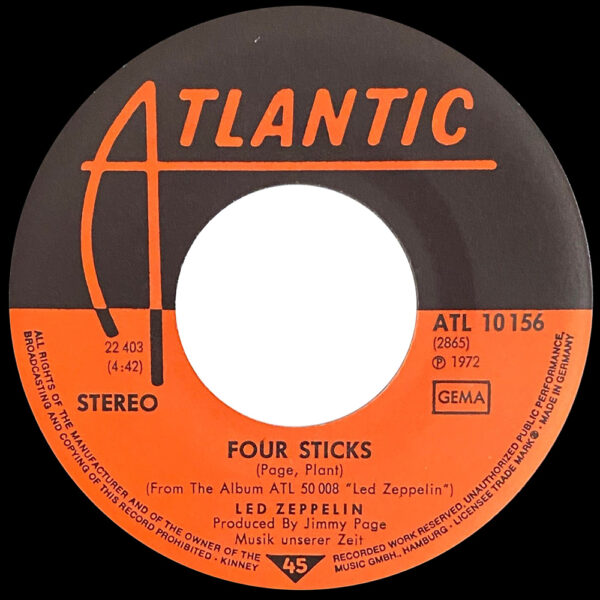 Single <br>Germany (ATL 10156) <br>Rock and Roll / Four Sticks (#1) - Image 5