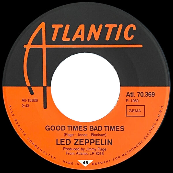 Single <br>Germany (ATL. 70.369) <br>Good Times Bad Times / Communication Breakdown - Image 3