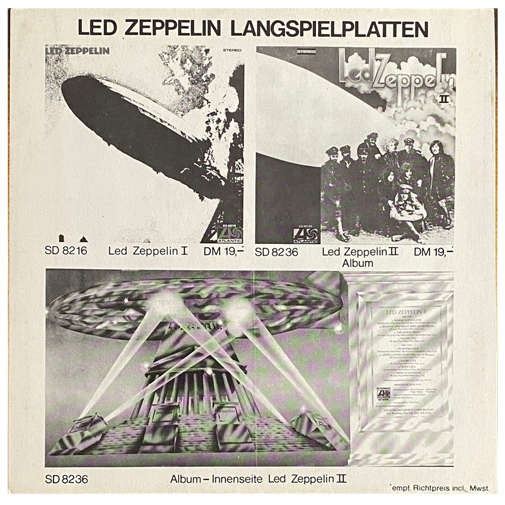 Single <br>Germany (ATL. 70.409) <br>Whole Lotta Love / Living Loving Maid (#1) - Image 2