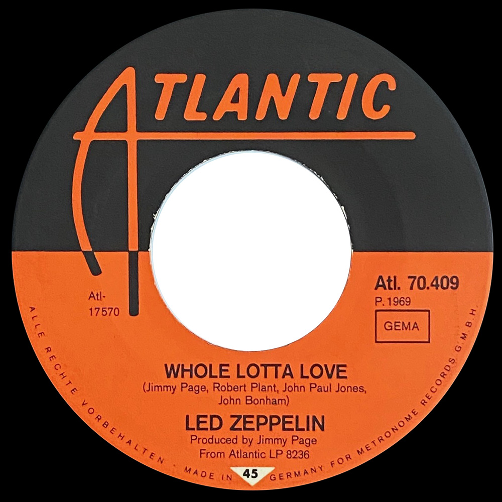 Single <br>Germany (ATL. 70.409) <br>Whole Lotta Love / Living Loving Maid (#1) - Image 3