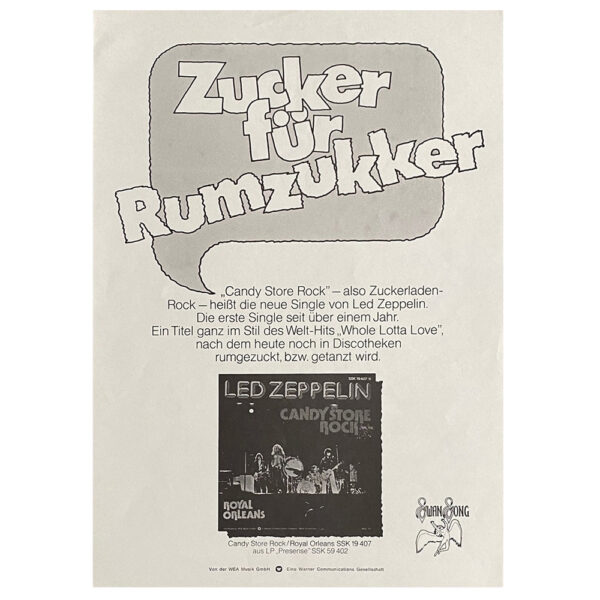 Presence (1976) <br>Flyer (Germany)