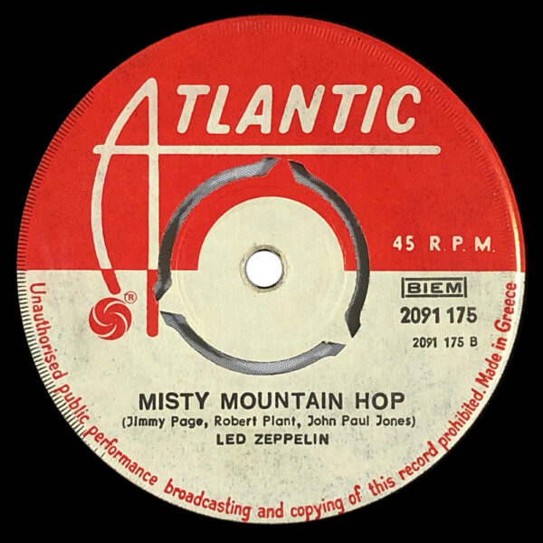 Single <br>Greece (2091 175) <br>Black Dog / Misty Mountain Hop (#2) - Image 2