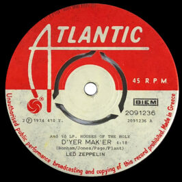 Single <br>Greece (2091236) <br>D'yer Mak'er / The Crunge