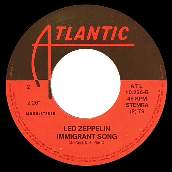 Single <br>Holland (ATL 10.236) <br>Whole Lotta Love / Immigrant Song - Image 5
