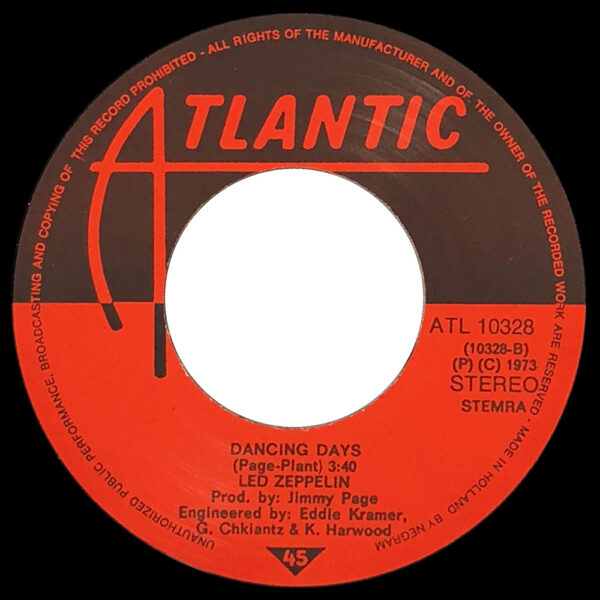 Single <br>Holland (ATL 10328) <br>Over The Hills and Far Away / Dancing Days - Image 4