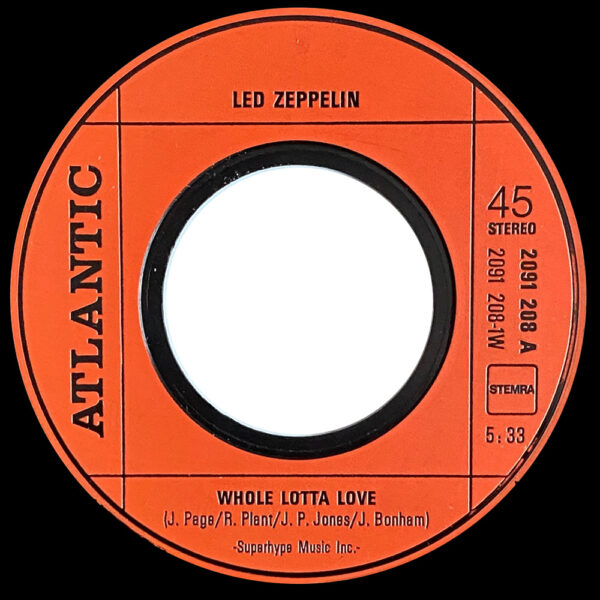 Single <br>Holland (2091 208) <br>Whole Lotta Love / Immigrant Song / Bron-y-Aur Stomp - Image 3