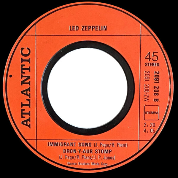 Single <br>Holland (2091 208) <br>Whole Lotta Love / Immigrant Song / Bron-y-Aur Stomp - Image 4