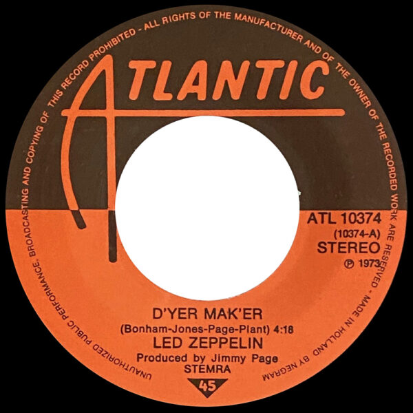 Single <br>Holland (ATL 10374) <br>D'yer Mak'er / Gallows Pole (#1) - Image 3