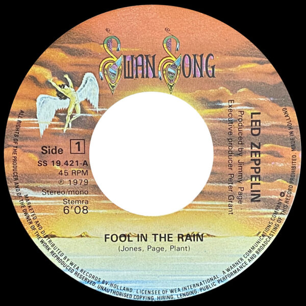 Single <br>Holland (SS 19.421) <br>Fool In The Rain / Hot Dog - Image 3