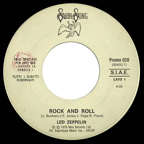 Single <br>Italy (Promo 028) <br>Rock and Roll / Disco Inferno (Promo #3) - Image 2