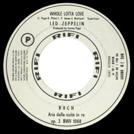 Single <br>Italy (RFE JB 98001) <br>Whole Lotta Love (Promo)