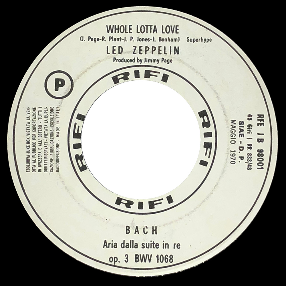Italy (RFE JB 98001) Whole Lotta Love (Promo) - Zepfan