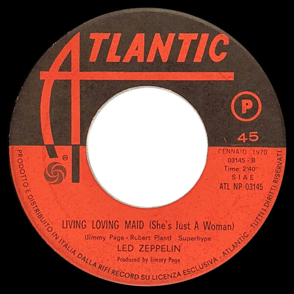 Single <br>Italy (ATL NP 03145) <br>Whole Lotta Love / Living Loving Maid (#2) - Image 4