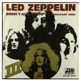 Single <br>Italy (ATL NP 03174) <br>Bron-Y-Aur Stomp / Immigrant Song (#1)