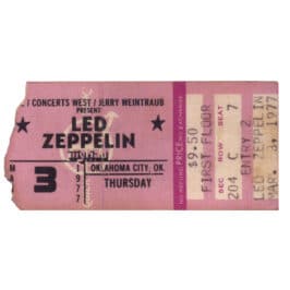 Concert Ticket <br>1977.04.03 <br>Oklahoma City, OK