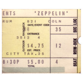 Concert Ticket <br>1971.08.21 <br>Los Angeles, CA