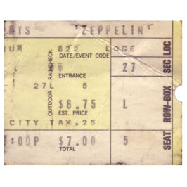 Concert Ticket <br>1971.08.22 <br>Los Angeles, CA