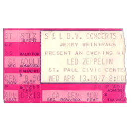 Concert Ticket <br>1977.04.13 <br>St. Paul, MN