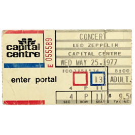 Concert Ticket <br>1977.05.25 <br>Landover, MD