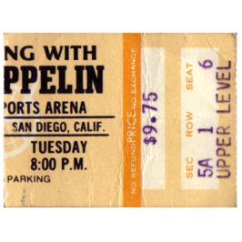Concert Ticket <br>1977.06.19 <br>San Diego, CA