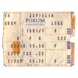 Concert Ticket <br>1977.06.27 <br>Los Angeles, CA