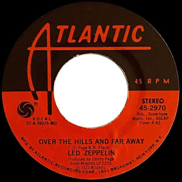 Single <br>USA (45-2970) <br>Over The Hills and Far Away / Dancing Days (#6) - Image 2