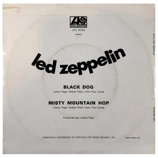 Single <br>Portugal (ATL 10103) <br>Black Dog / Misty Mountain Hop (#2) - Image 2