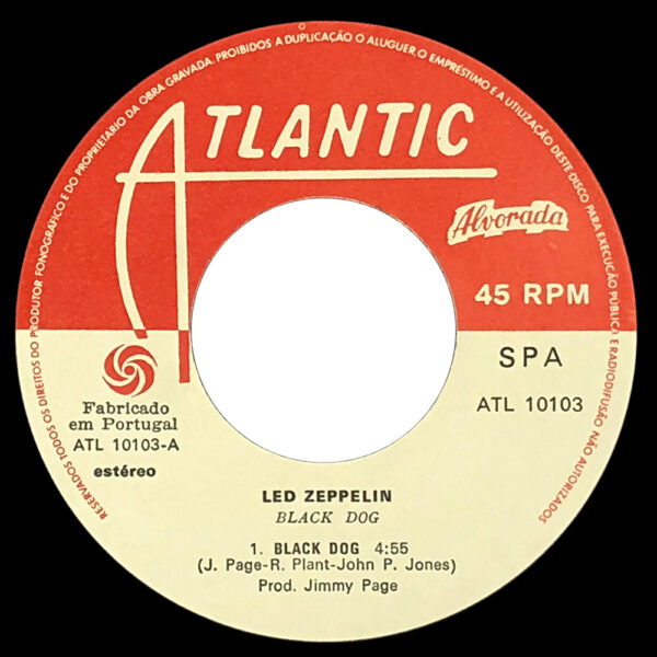Single <br>Portugal (ATL 10103) <br>Black Dog / Misty Mountain Hop (#2) - Image 3