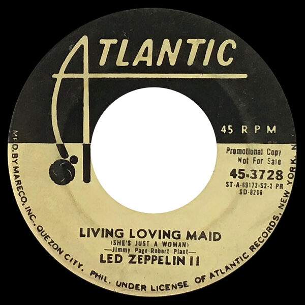 Single <br>Philippines (45-3728) <br>Whole Lotta Love / Living Loving Maid (Promo) - Image 2